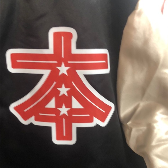 Reason Black and Cream Bomber Jacket - Picture 4 of 7